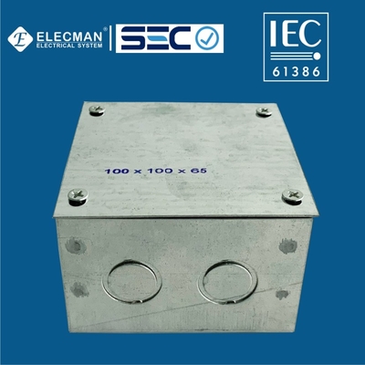 IEC 61386 Steel Electrical Conduit Junction Box Welded Outside Electrical Junction Box